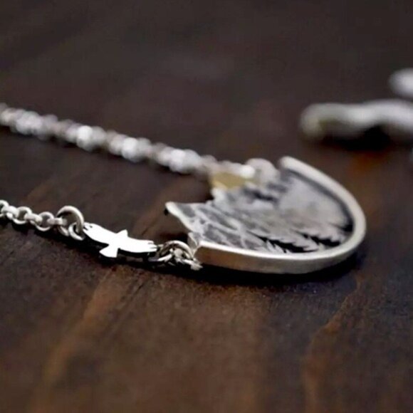 “Pursuit of Peace” Mountain TreeLandscape Necklace - Picture 4 of 7